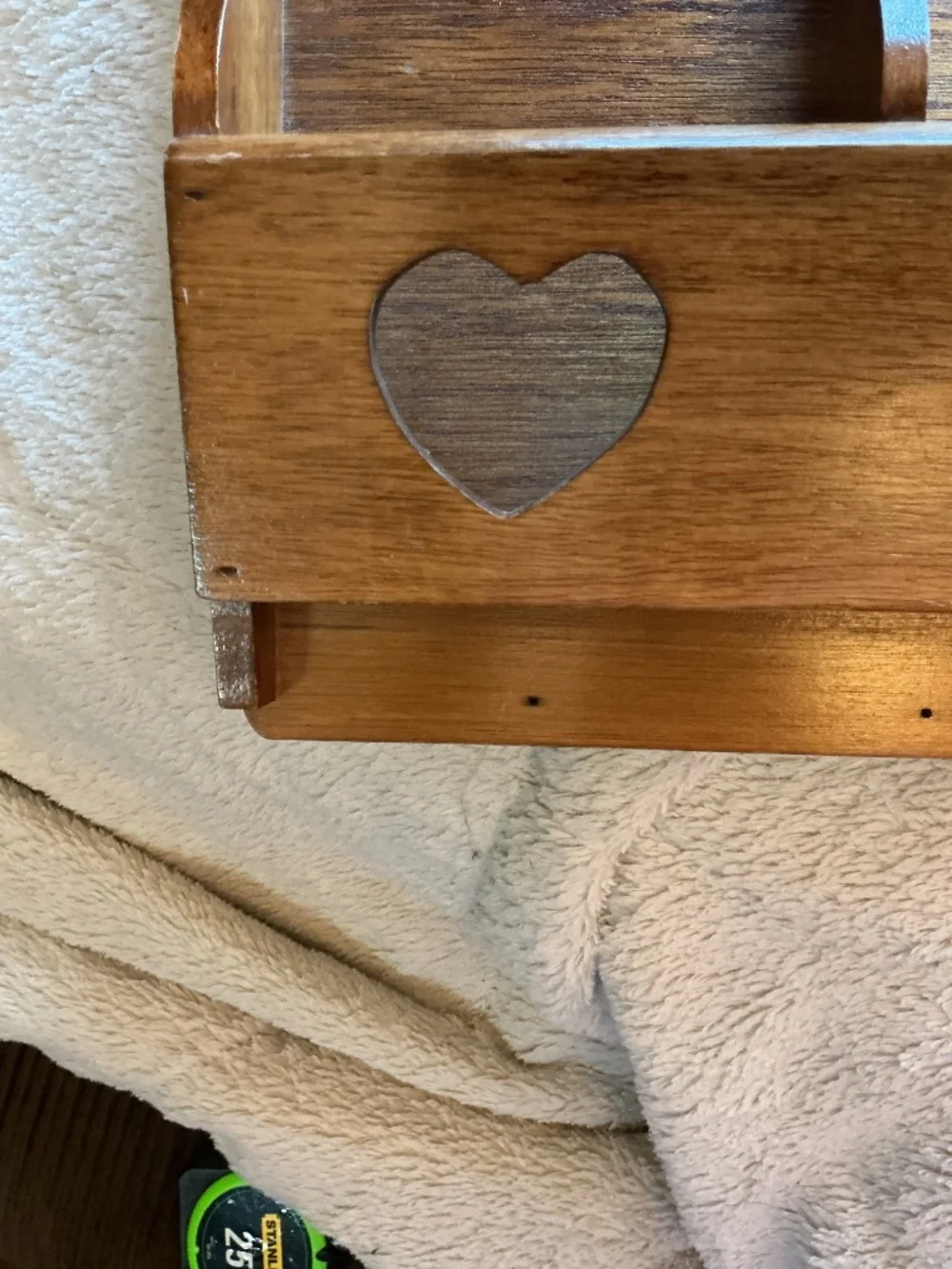 Vintage Wooden Heart Design Letter/Mail Holder Organizer Rare